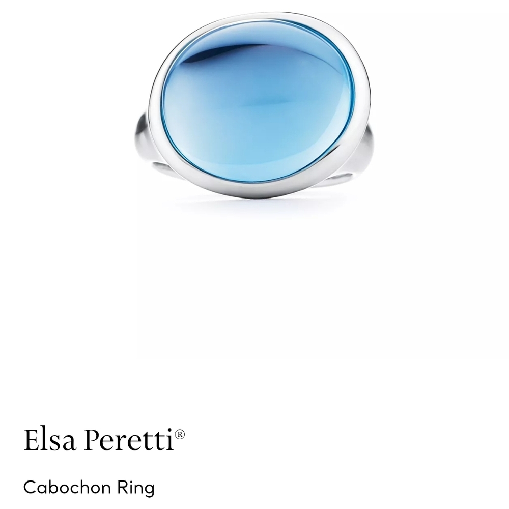 Tiffany & Co. Silver Blue Cabochon Ring